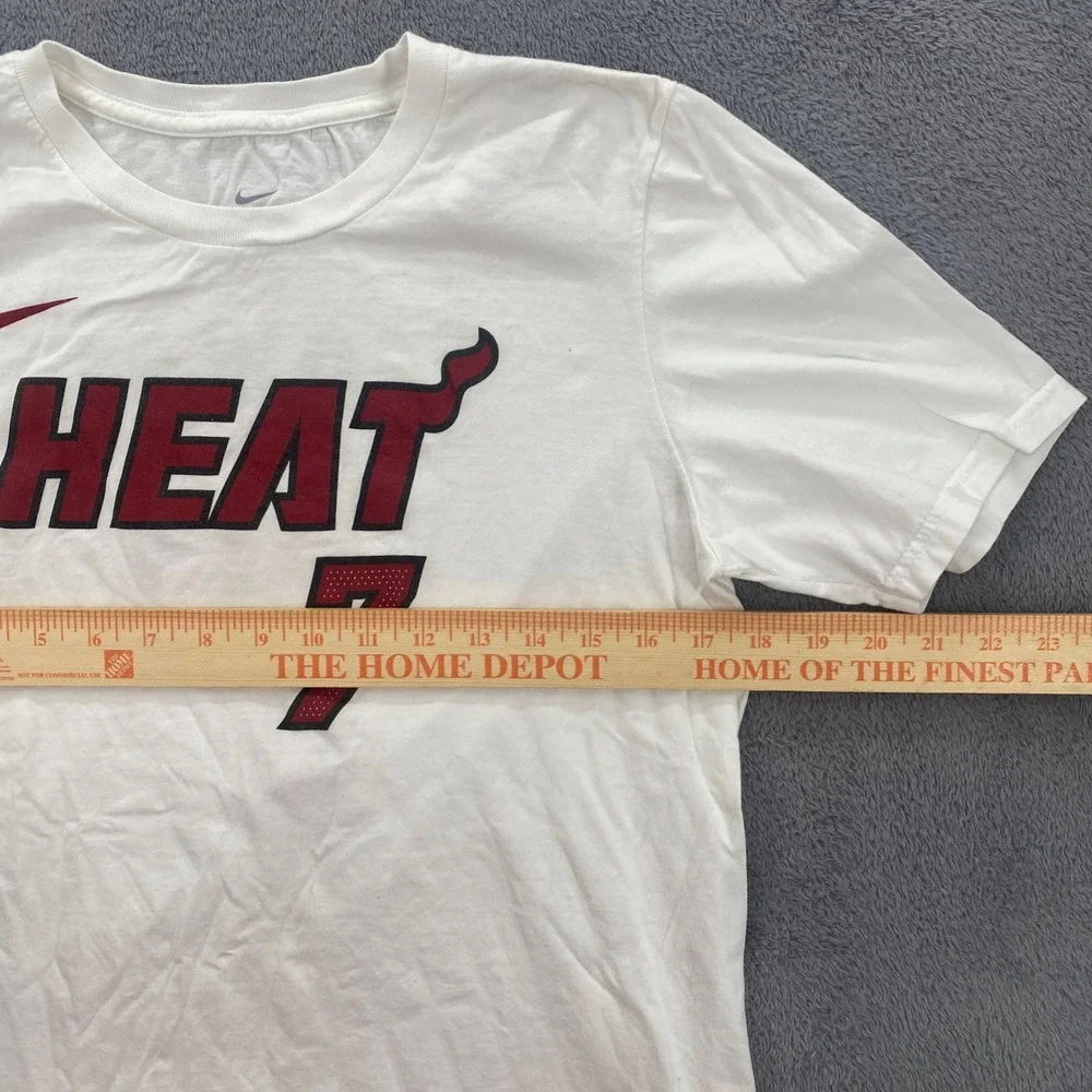 Nike Miami Heat T-Shirt Kids XL White Kyle Lowry 7 NBA Basketball Tee